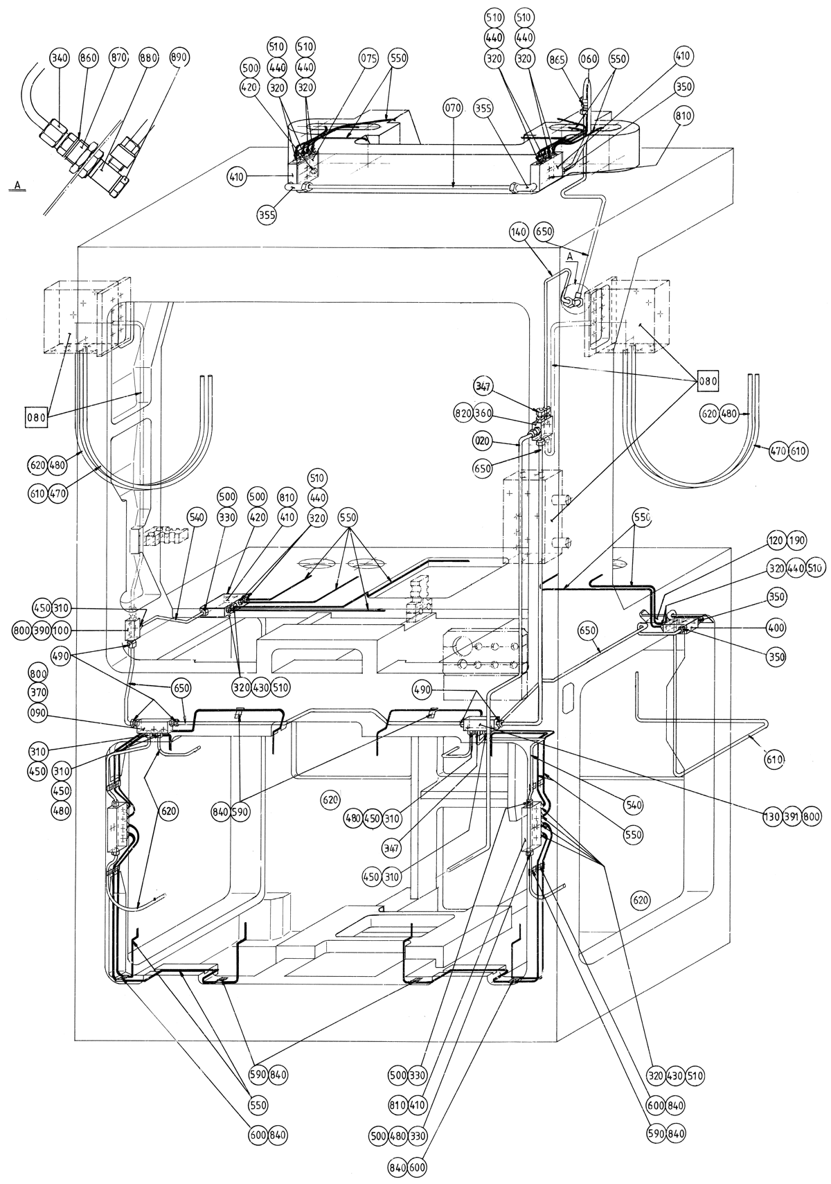 PIPE WORK MACHINE BODY - Запчасти для Tetra Pak TBA 19