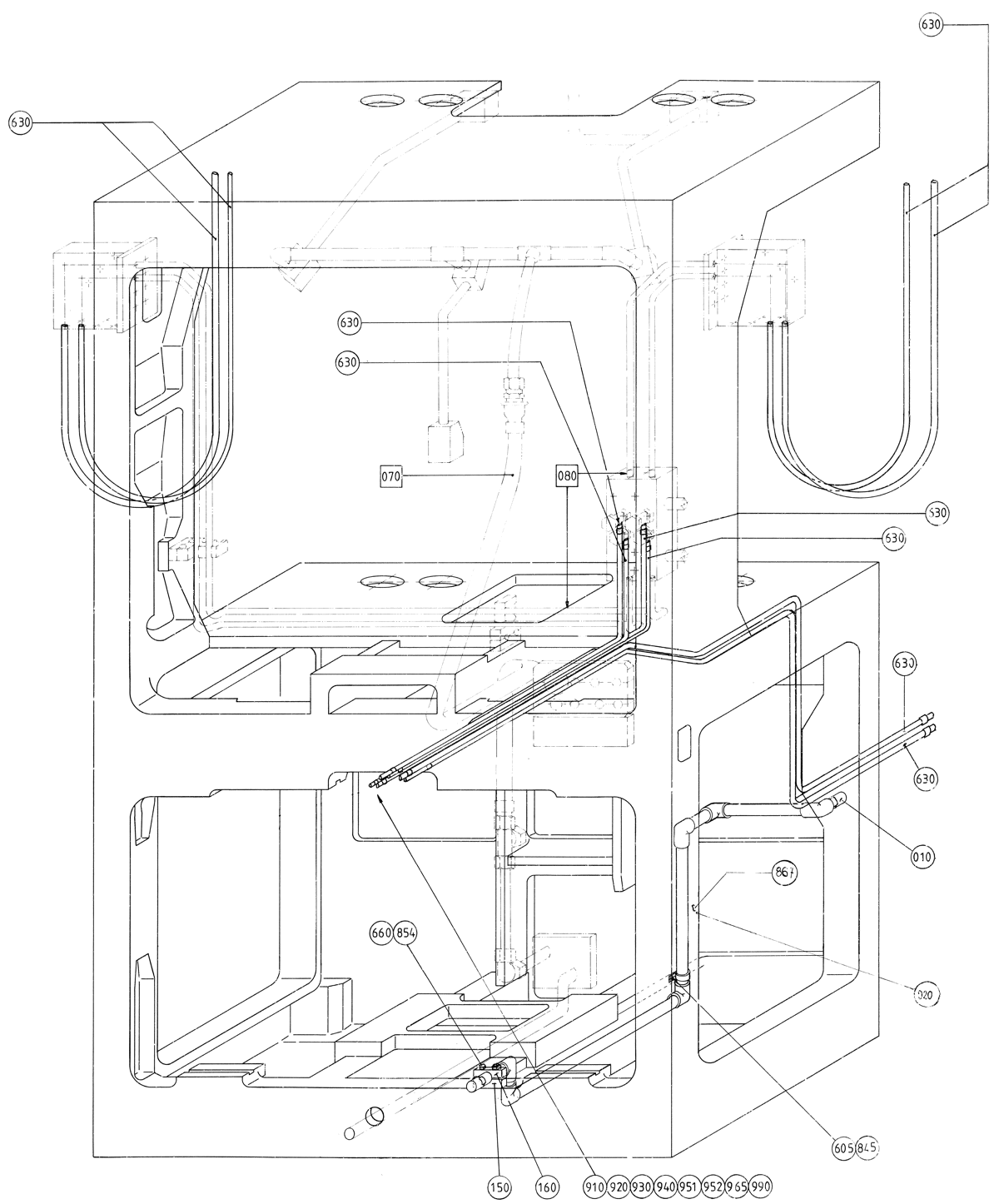 PIPE WORK MACHINE BODY - Запчасти для Tetra Pak TBA 19