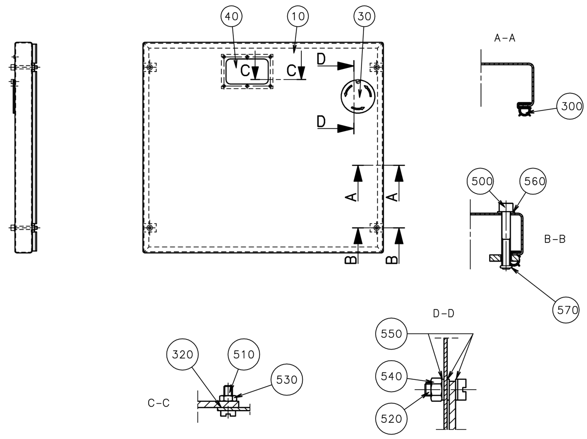 HATCH LEFT - Запчасти для Tetra Pak TBA 19